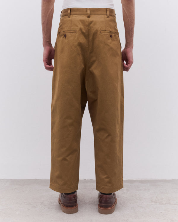 Junya Watanabe Man - Men’s Pleated Wide Leg Trousers - (Stone)