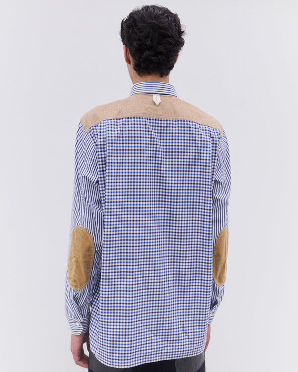 Junya Watanabe Man - Men’s Pinstripe And Check Shirt - (Multi)