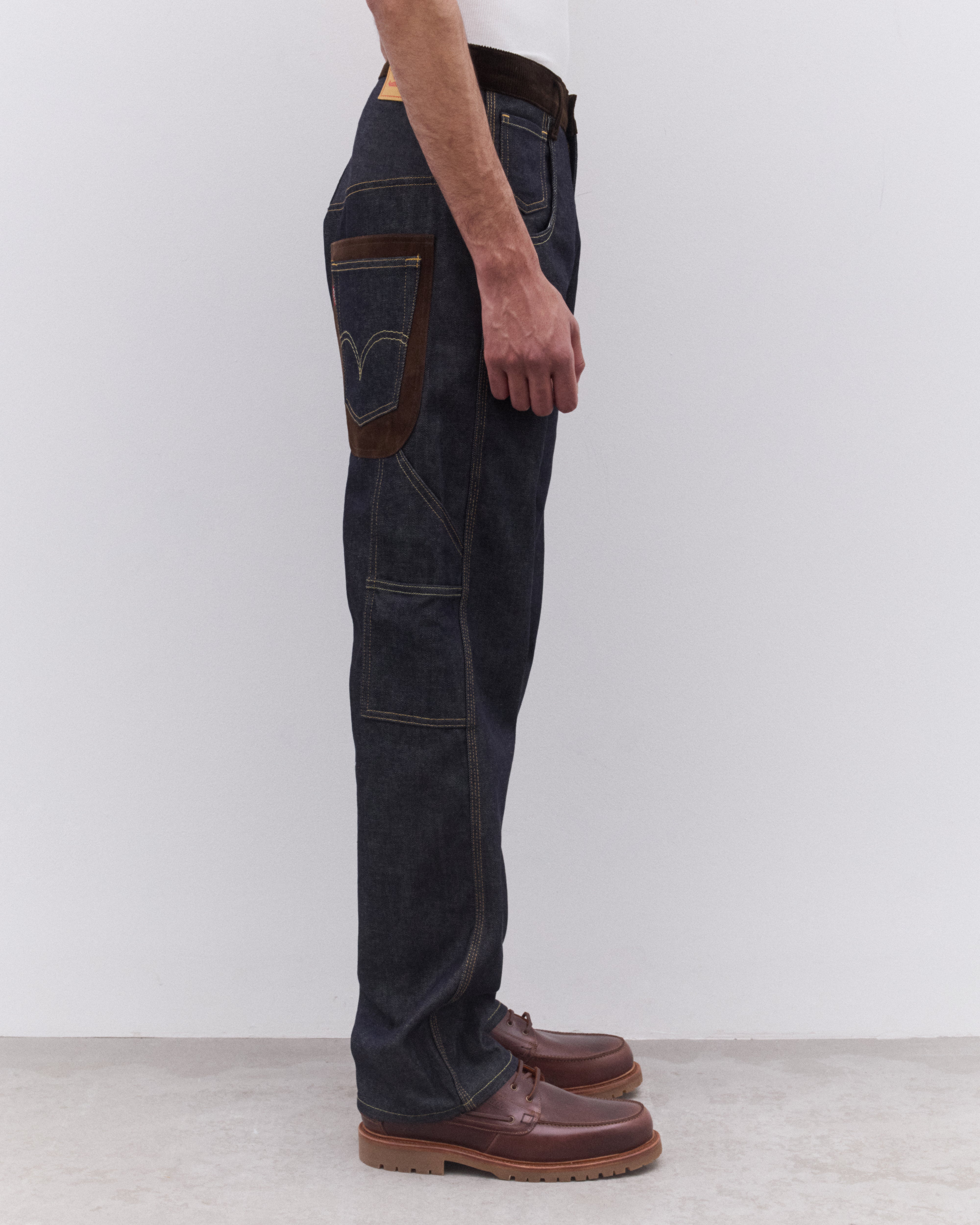 Junya Watanabe Man: Men's Levi's Contrast Trim Trousers (Indigo