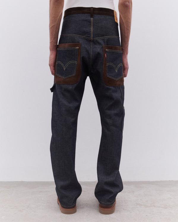 Junya Watanabe Man - Men’s Levi's Contrast Trim Trousers - (Indigo/Brown)