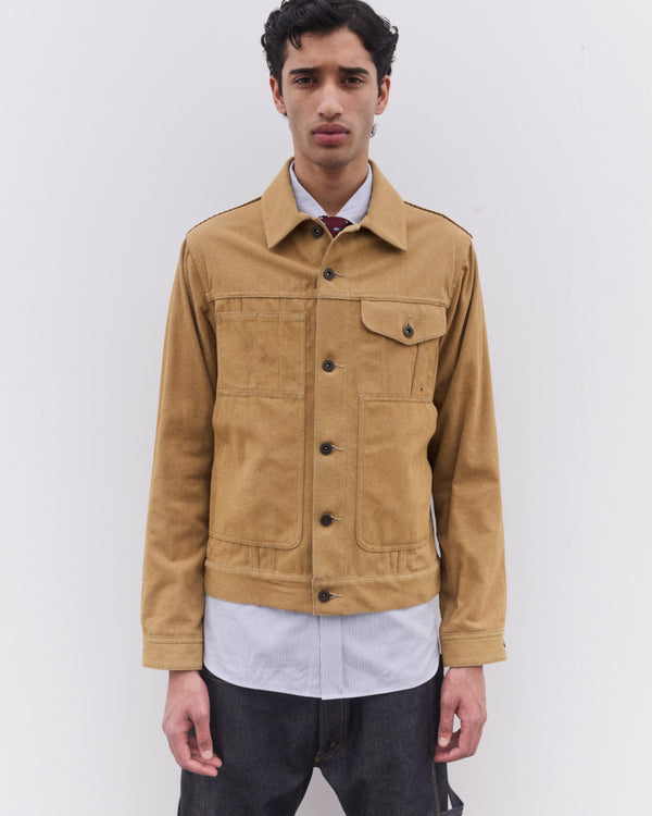 Junya Watanabe Man - Men’s Panelled Trucker Jacket - (Sand)