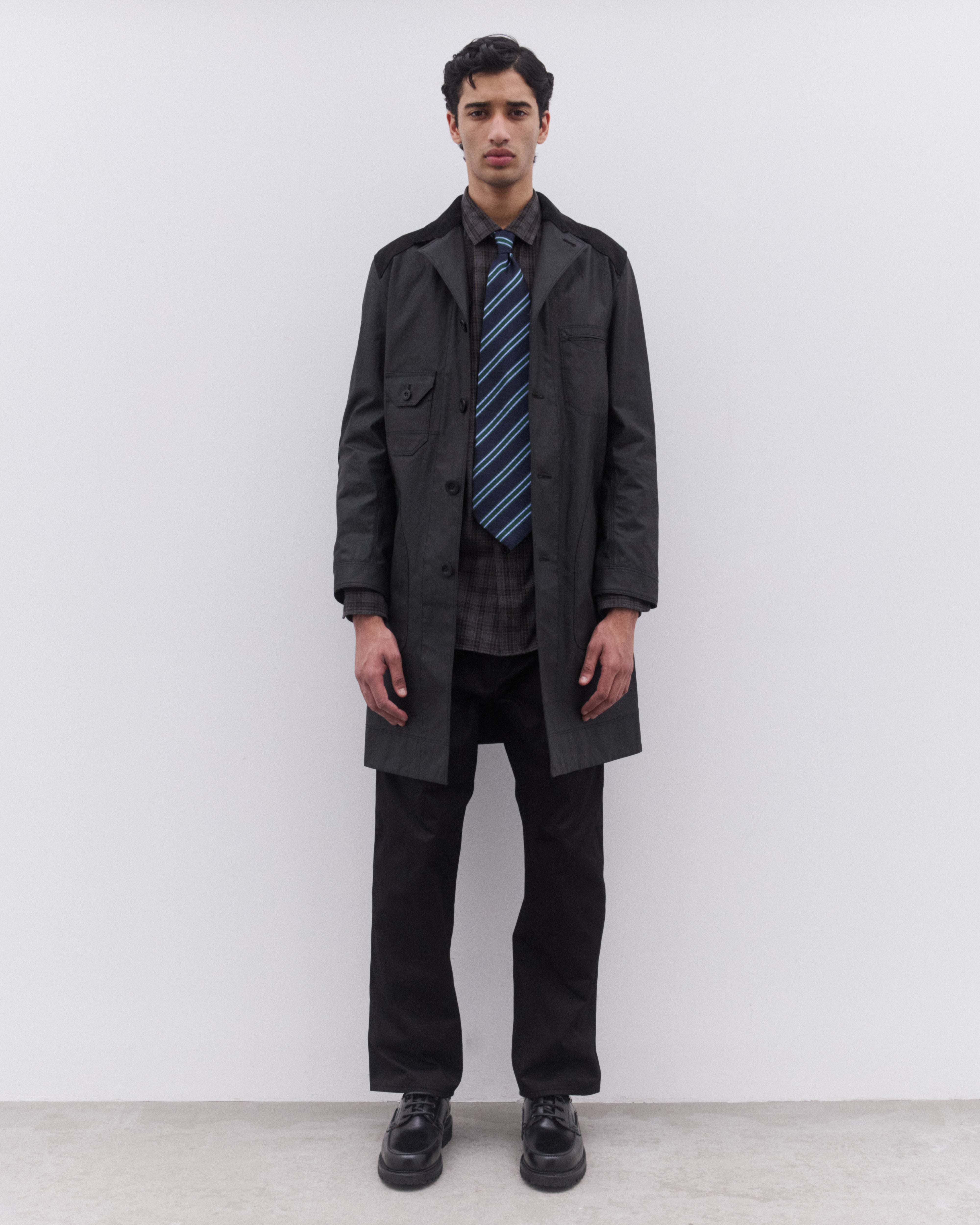 Junya Watanabe Man: Men's Trench Coat (Black) | DSML E-SHOP