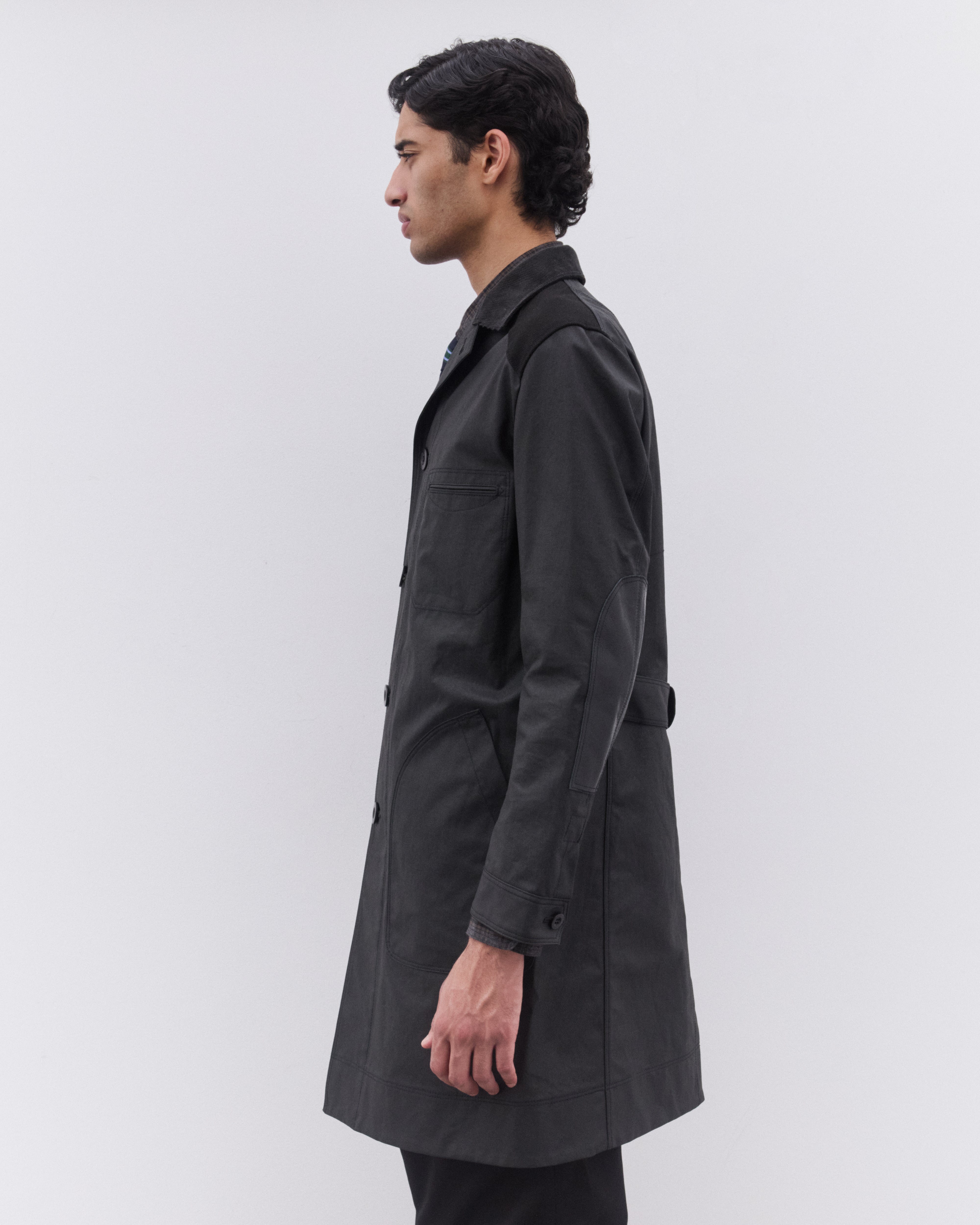 ジャケット・アウター 20ss junya watanabe half trench coat s Junya Watanabe Short curled trench coat - Black | JLC018W231