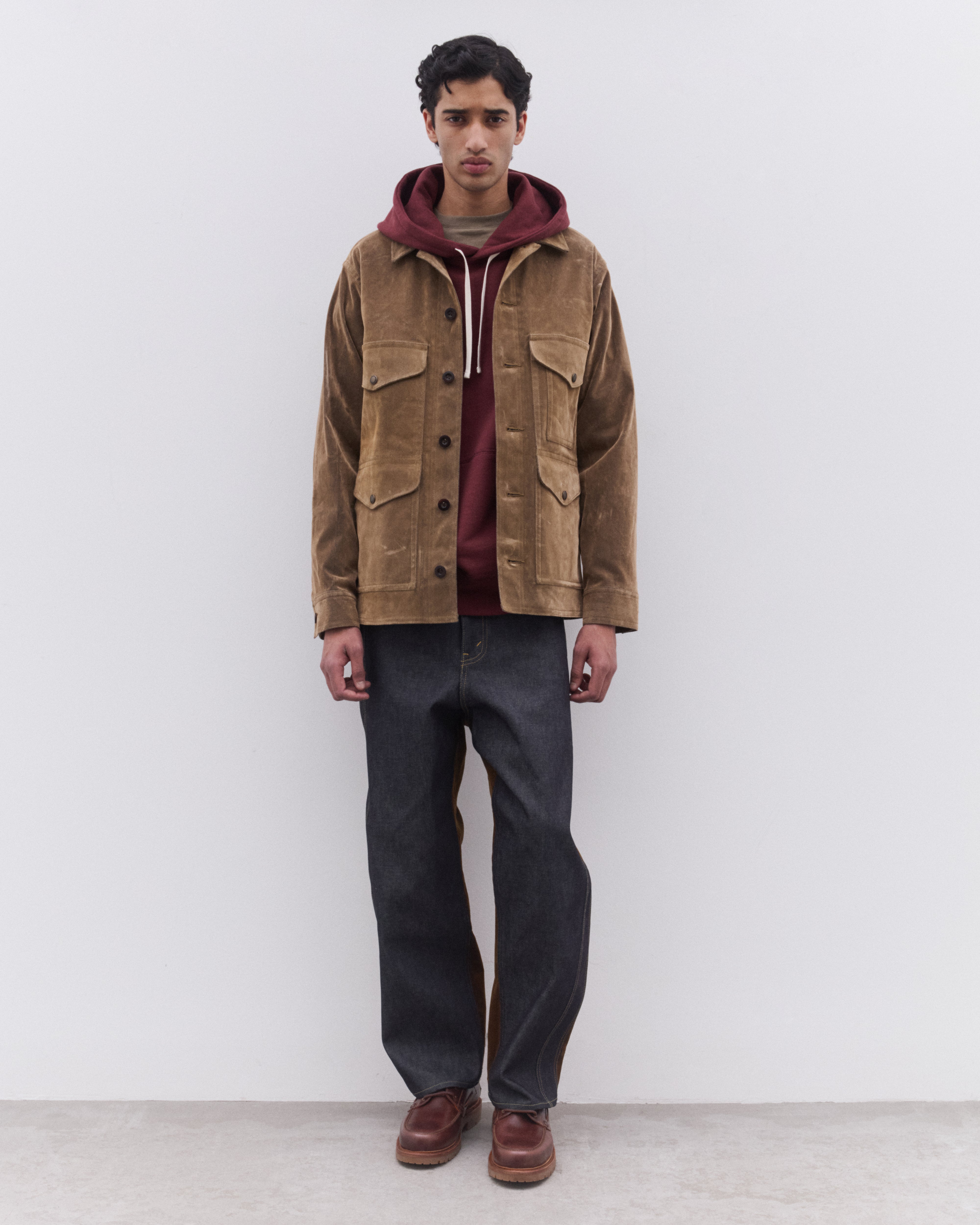 Junya Watanabe Man: Men's Filson Hooded Sweatshirt (Burgundy
