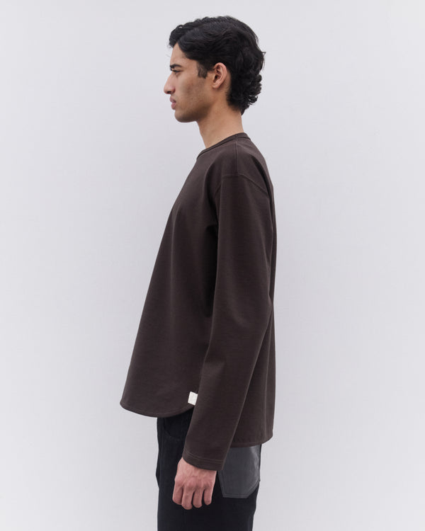Junya Watanabe Man - Men’s Wool Blend Long Sleeve T-Shirt - (Brown)