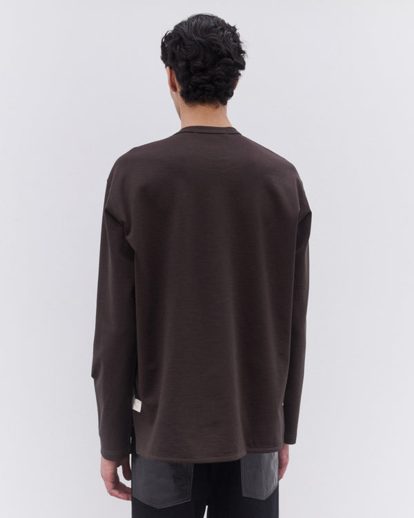 Junya Watanabe Man - Men’s Wool Blend Long Sleeve T-Shirt - (Brown)