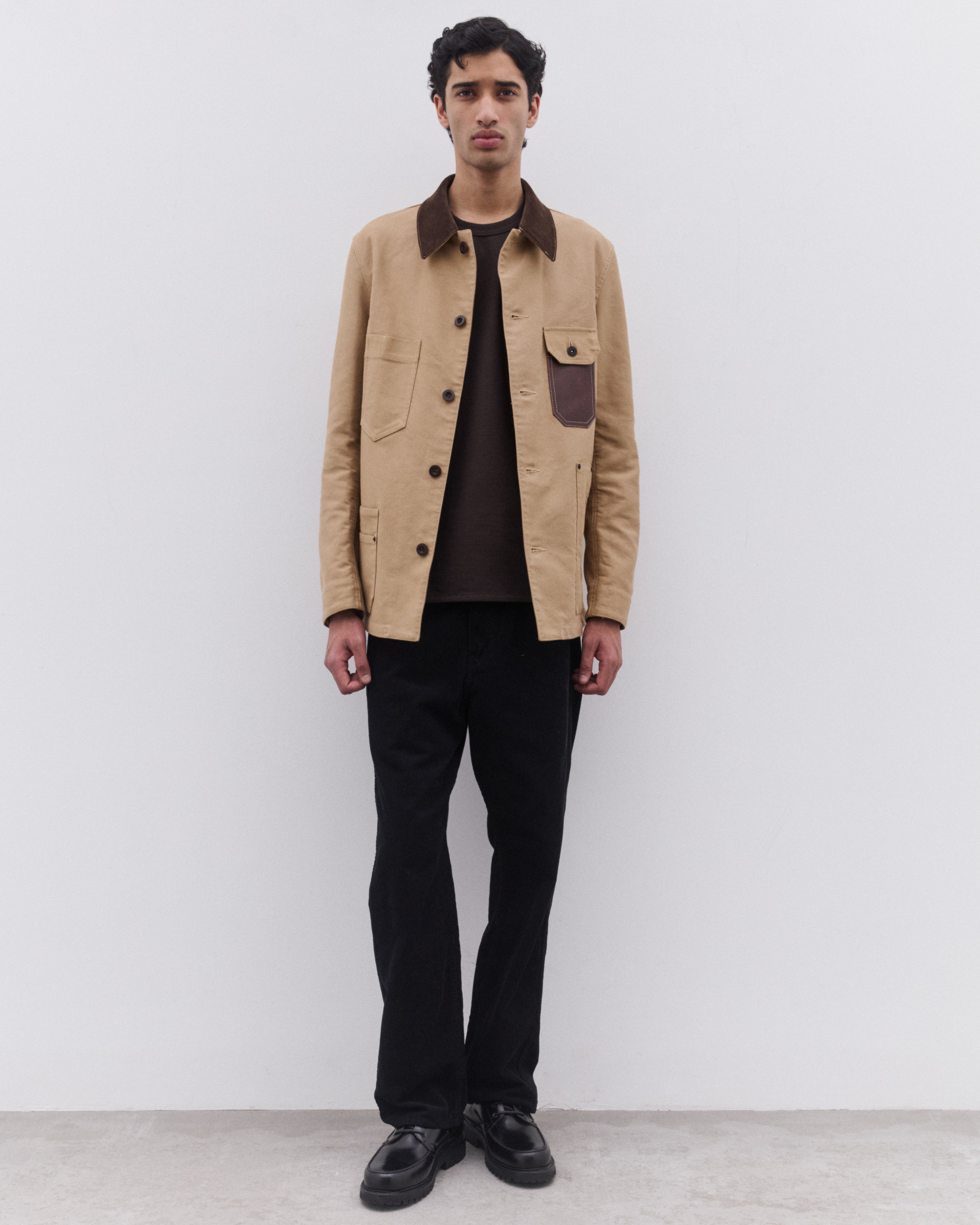 Junya Watanabe Man: Men's Wool Blend Long Sleeve T-Shirt (Brown