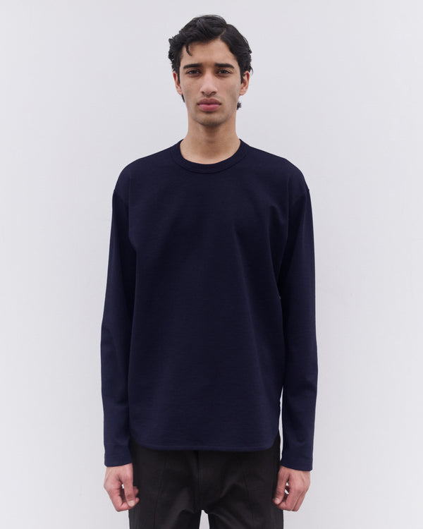 Junya Watanabe Man - Men’s Wool Blend Long Sleeve T-Shirt - (Navy)
