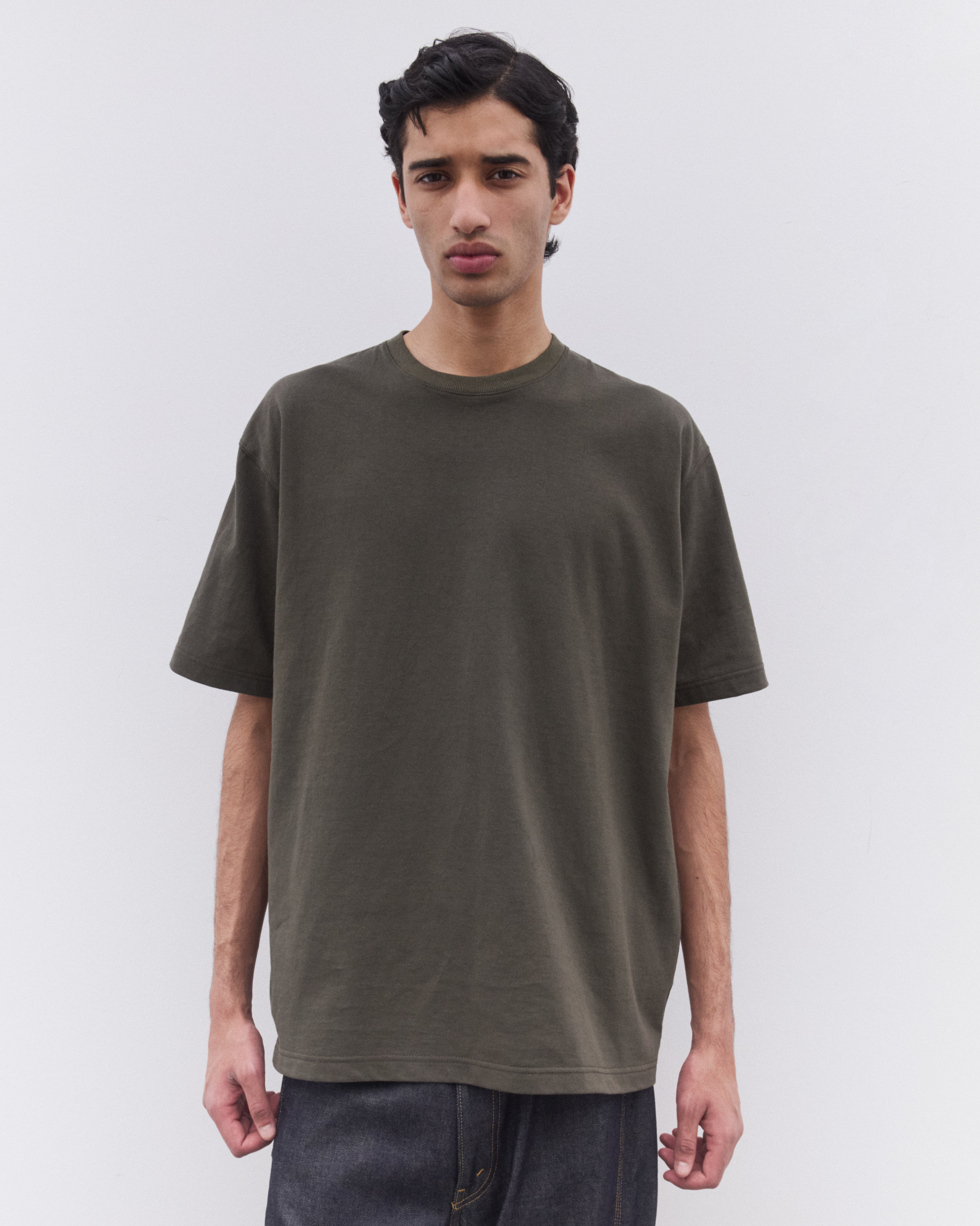 Junya Watanabe Man: Men's Short Sleeve T-Shirt (Khaki) | Dover