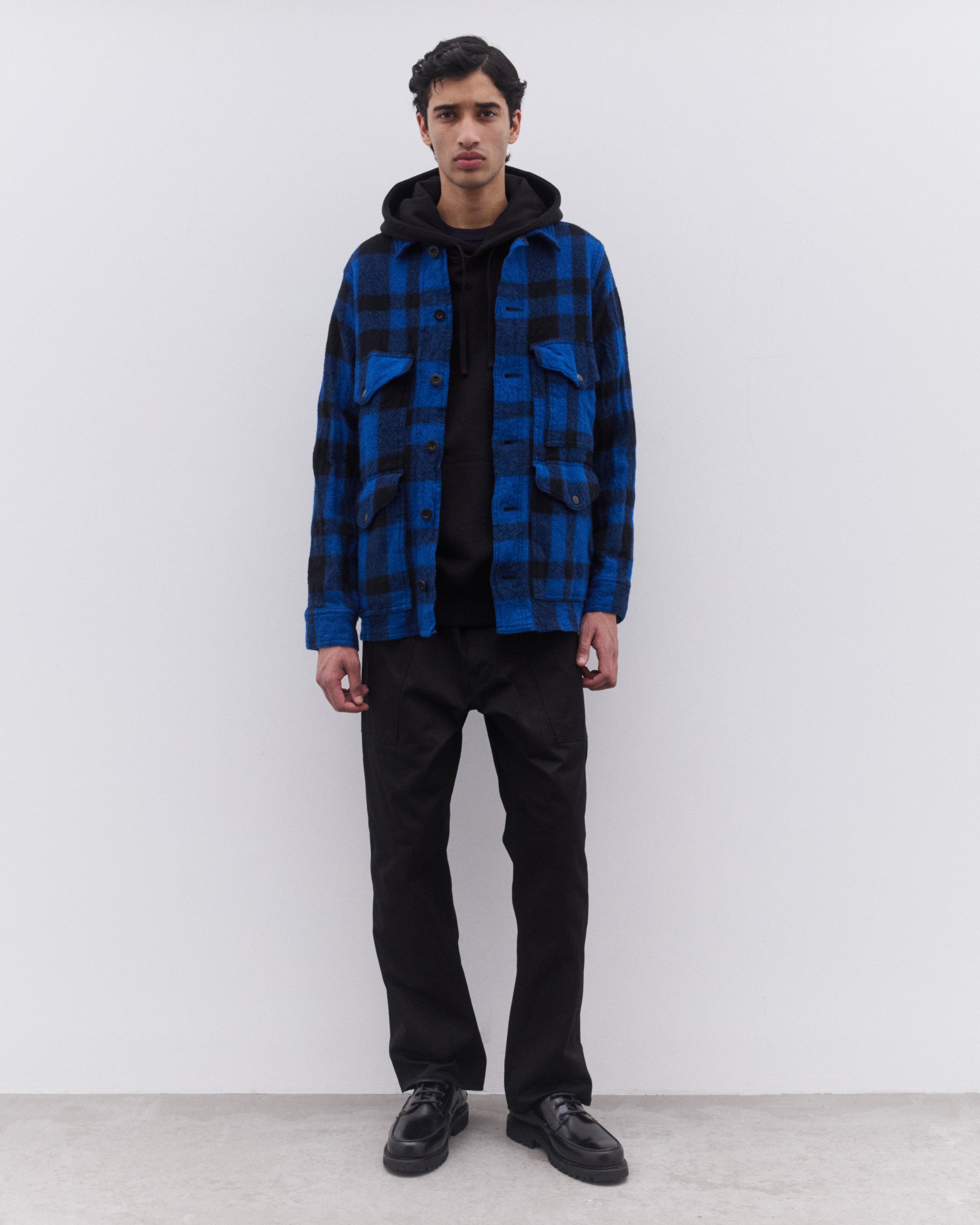 ジャケット・アウター Junya Watanabe Check Duffle Coat JUNYA WATANABE CDG_AD2004 DOWN JACKET GUN CLUB TWEED SHELL