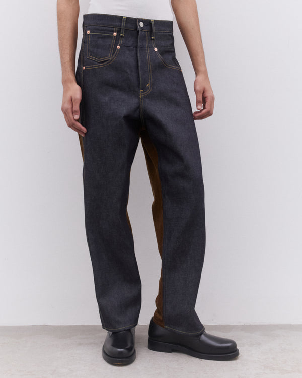 Junya Watanabe Man - Men’s Levi's Contrast Panel Jeans - (Indigo)