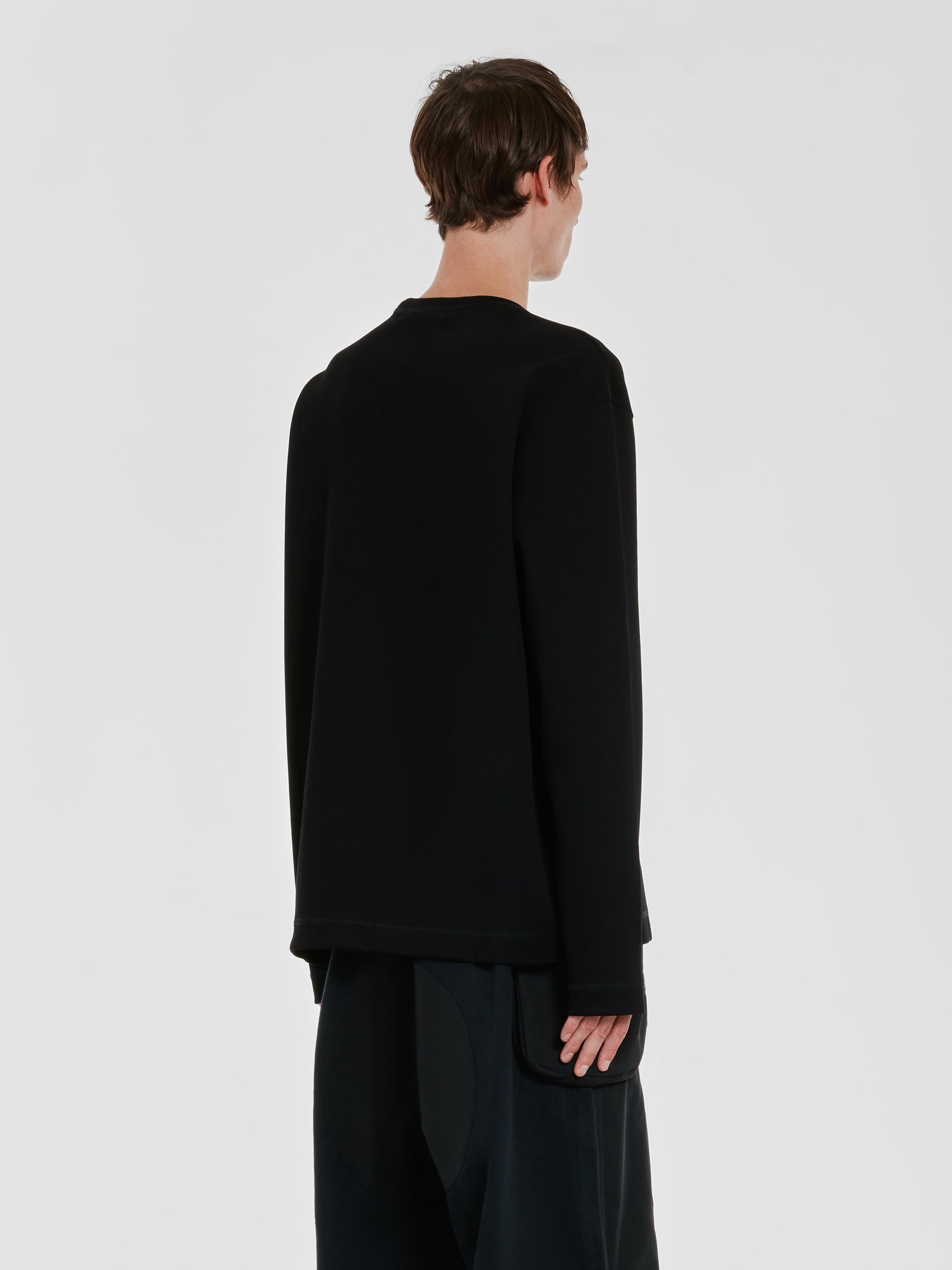 Junya Watanabe MAN - Cotton Longsleeve T-Shirt - (Black) | Dover