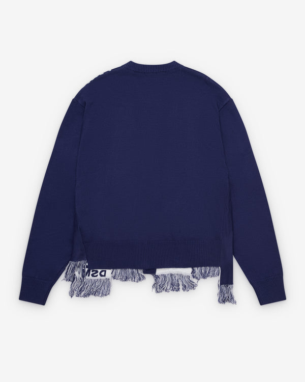 DSM Kei Ninomiya - Patchwork Cardigan - (Navy)
