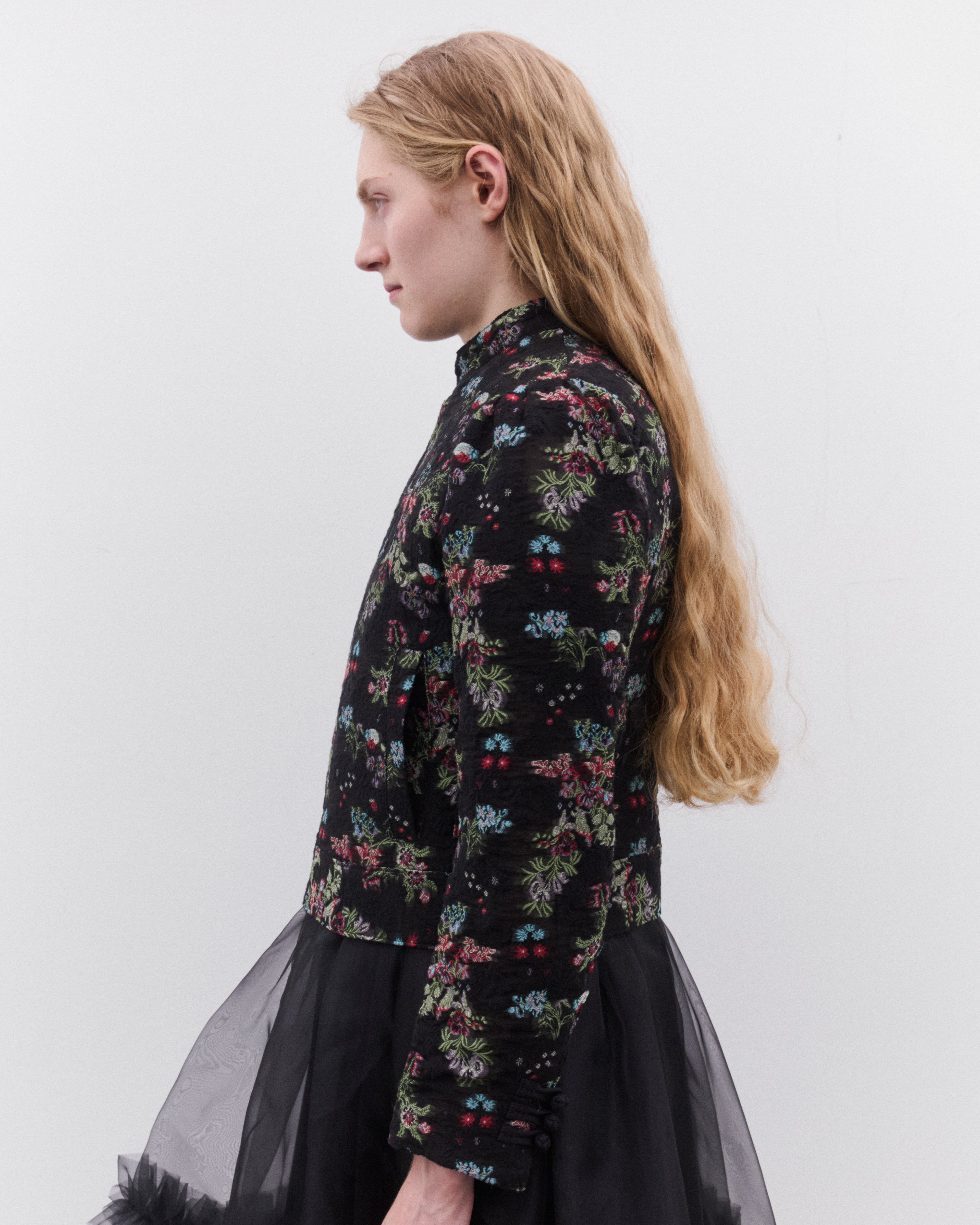 ジャケット・アウター nior keininomiya Noir Kei Ninomiya: Women's Floral Wrap Jacket (Multi) | DSML E-SHOP