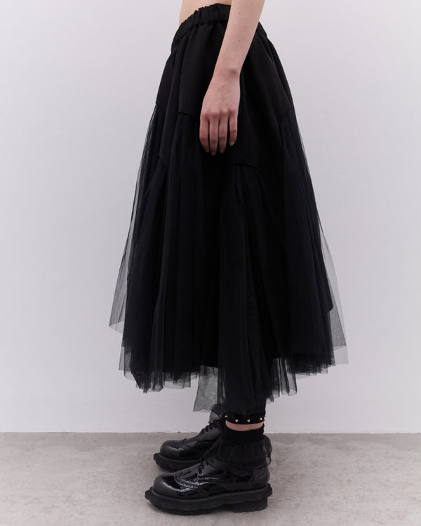 Noir Kei Ninomiya - Women’s Netted Skirt - (Black)