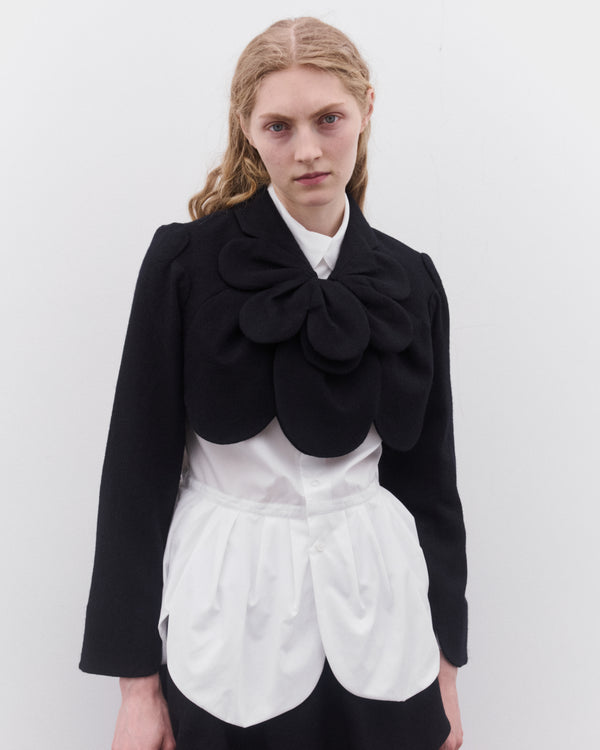 Noir Kei Ninomiya - Women’s Flower Cropped Jacket - (Black)
