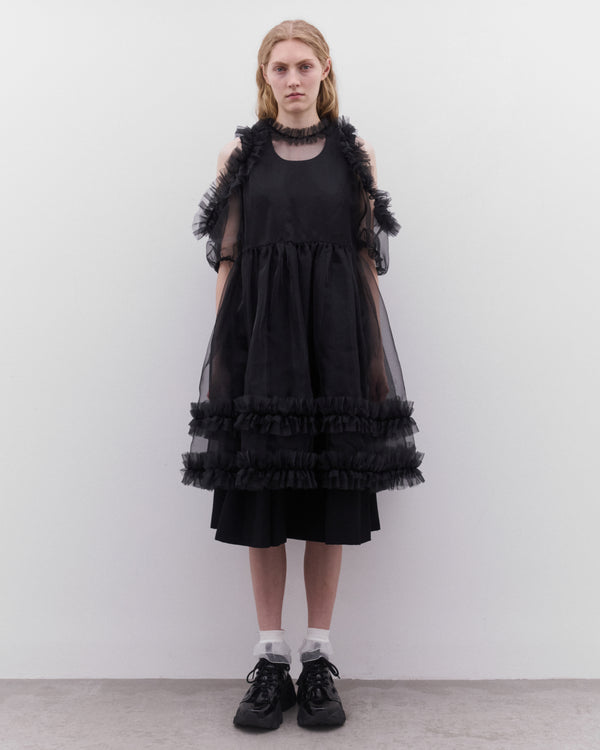 Noir Kei Ninomiya - Women’s Tulle Overlay Dress - (Black)