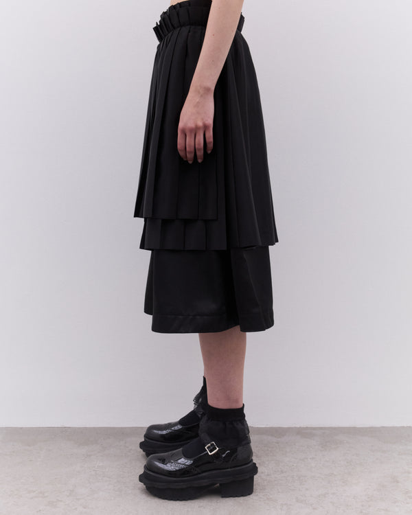 Noir Kei Ninomiya - Women’s Pleated Panel Skirt - (Black)