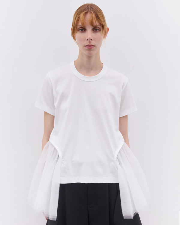 Noir Kei Ninomiya - Women’s Tulle T-Shirt - (White)