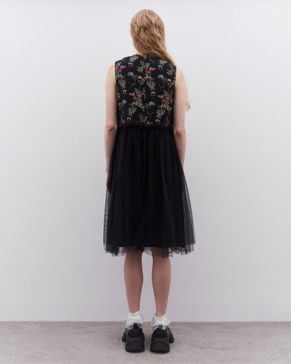 Noir Kei Ninomiya - Women’s Floral Wrap Closure Dress - (Multi)