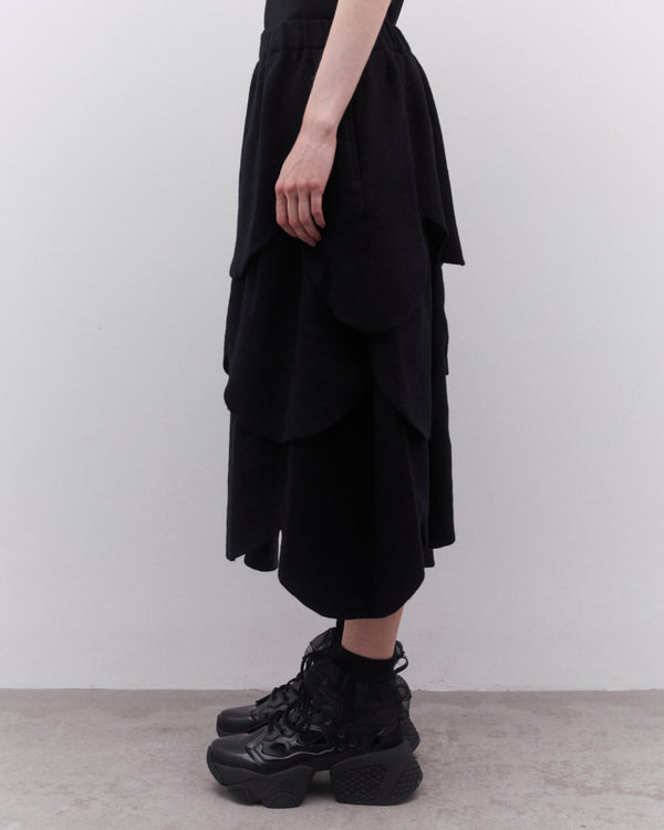 Noir Kei Ninomiya - Women’s Petal Wool Skirt - (Black)