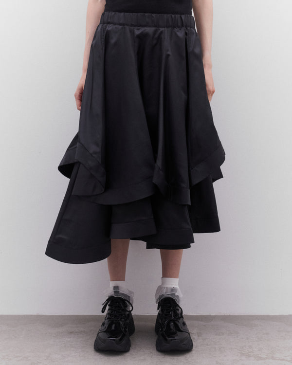 Noir Kei Ninomiya - Women’s Double Layer  Skirt - (Black)