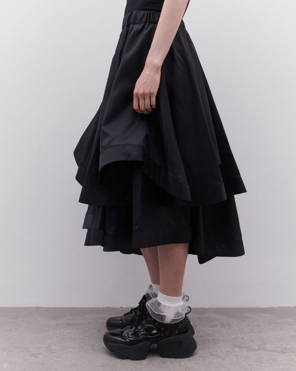 Noir Kei Ninomiya - Women’s Double Layer  Skirt - (Black)