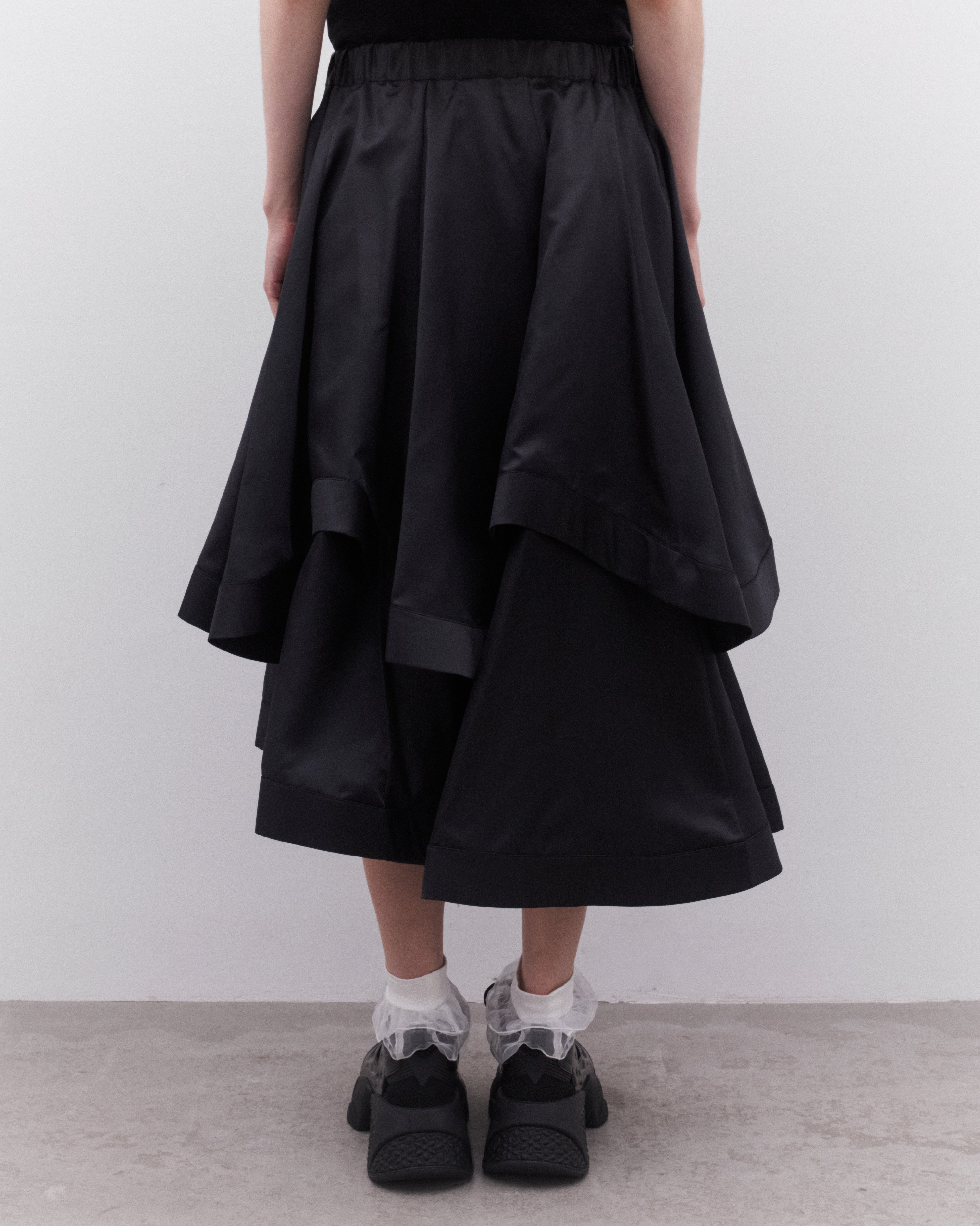 Noir Kei Ninomiya: Women's Double Layer Skirt (Black) | DSML