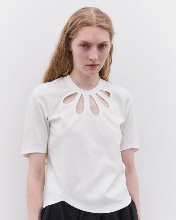 Noir Kei Ninomiya - Women’s Flower Cut Out T-Shirt - (White)