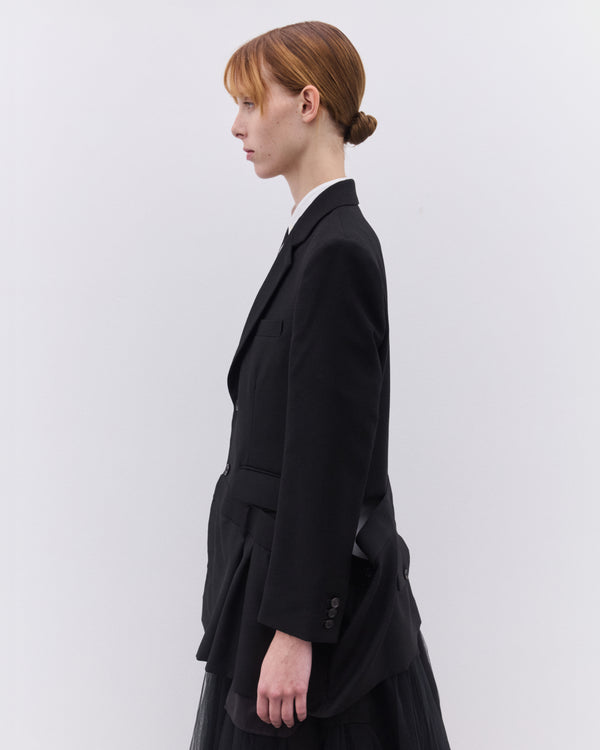 Noir Kei Ninomiya - Women’s Faux Waistband  Blazer - (Black)