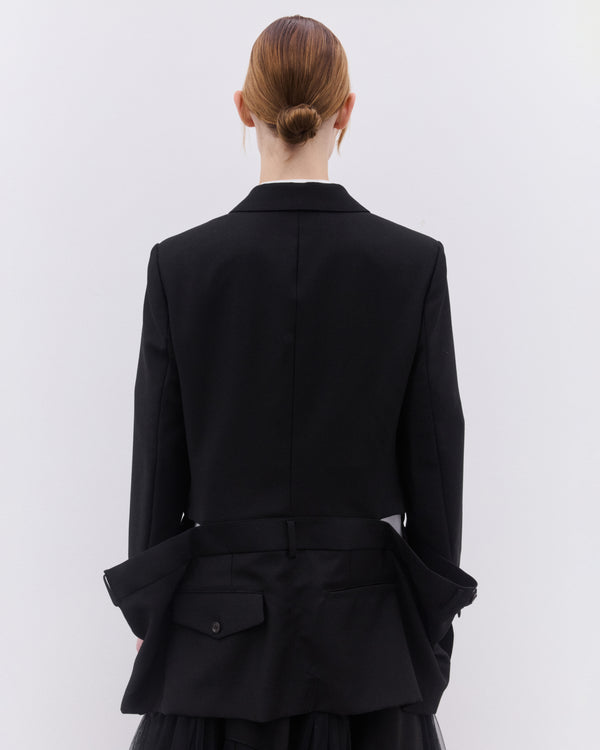 Noir Kei Ninomiya - Women’s Faux Waistband  Blazer - (Black)