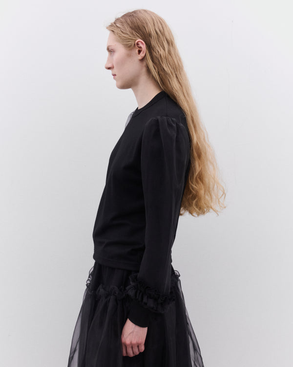 Noir Kei Ninomiya - Women’s Ladies Tulle Sleeve Sweater - (Black)