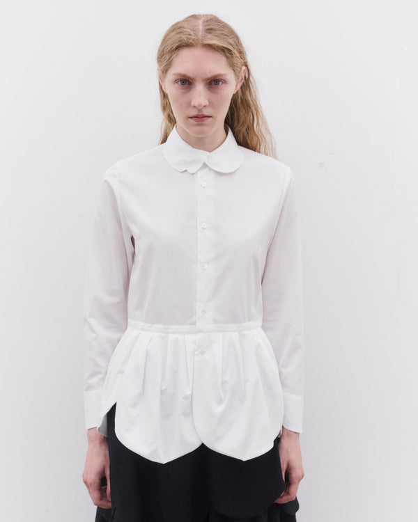 Noir Kei Ninomiya - Women’s Petal Peplum Hem Shirt - (White)