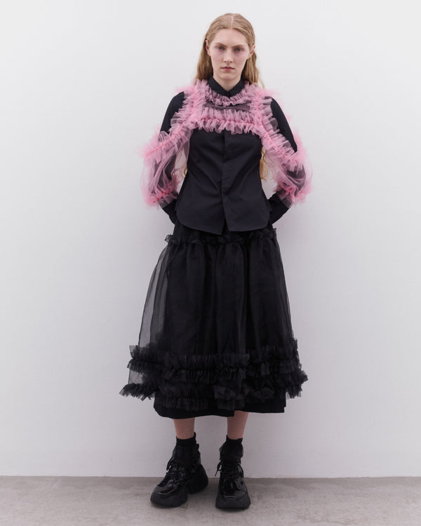Noir Kei Ninomiya - Women’s Tulle Overlay Skirt - (Black)