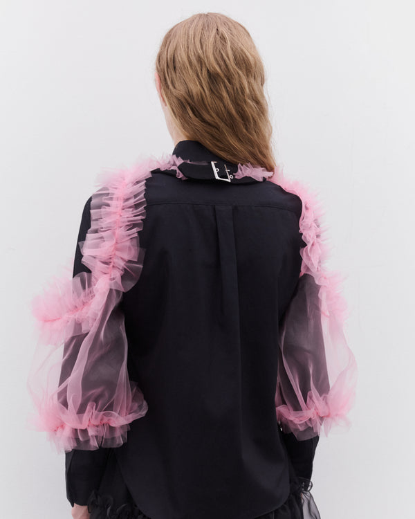 Noir Kei Ninomiya - Women’s Ruffle Sleeve Harness - (Pink/Black)