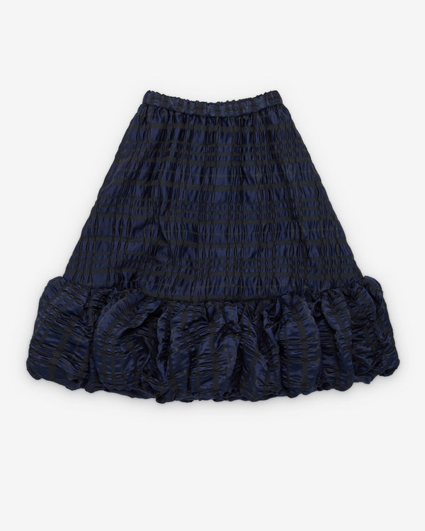 Noir Kei Ninomiya - Women's Gathered Weave Skirt - (Navy)