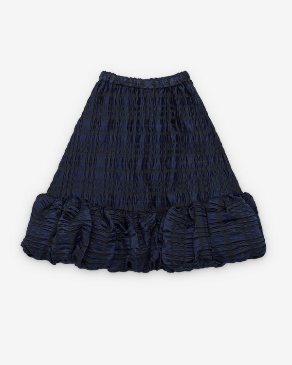 Noir Kei Ninomiya - Women's Gathered Weave Skirt - (Navy)
