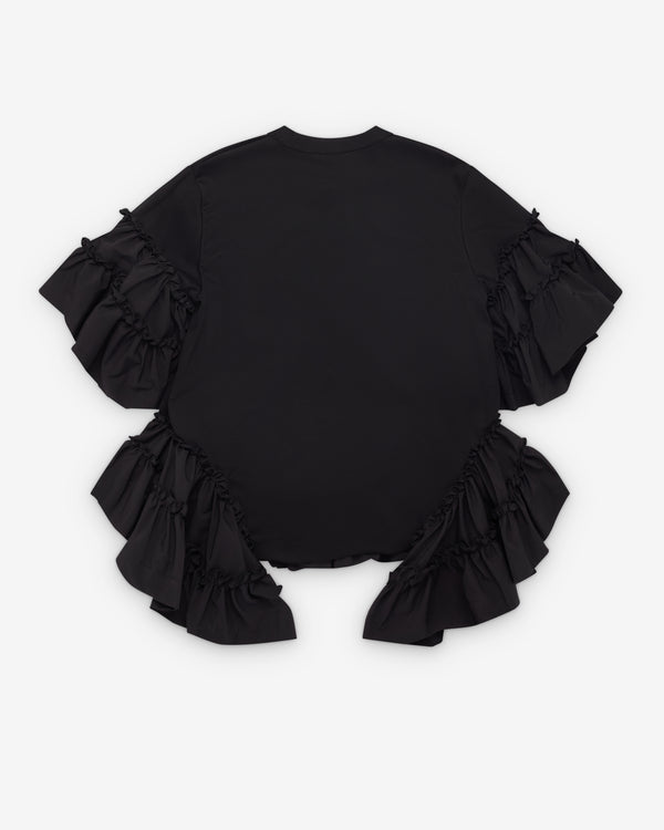 Noir Kei Ninomiya - Women's Ruffle Hem T-Shirt - (Black)