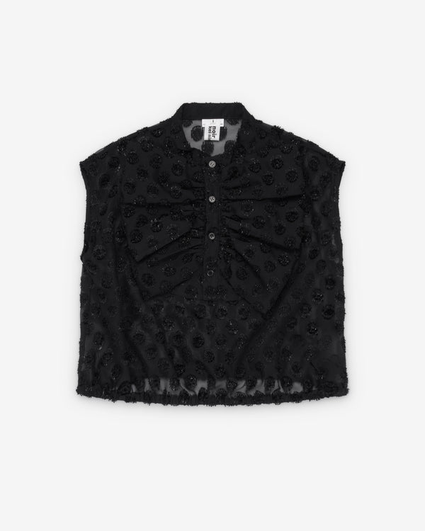 Noir Kei Ninomiya - Women's Polka Dot Georgette Blouse - (Black)