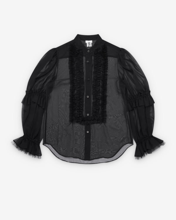 Noir Kei Ninomiya - Women's Polyester Georgette Blouse - (Black)