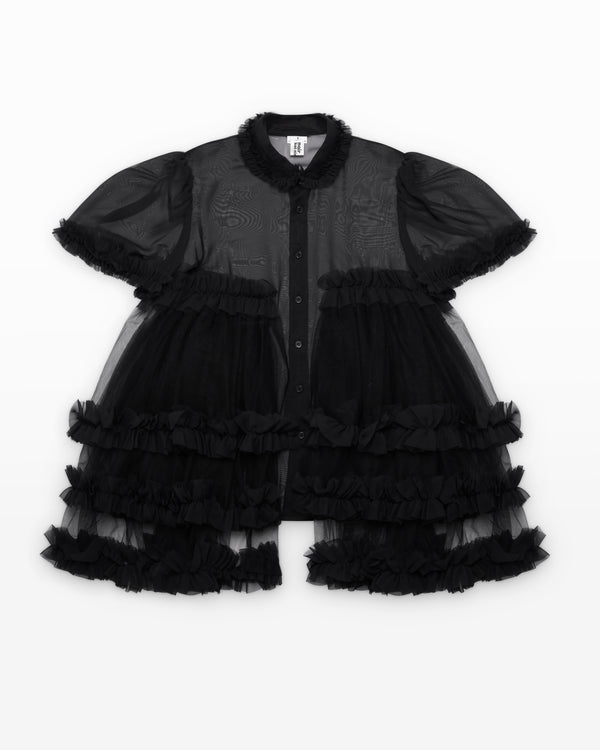 Noir Kei Ninomiya - Women's Tiered Georgette Blouse - (Black)