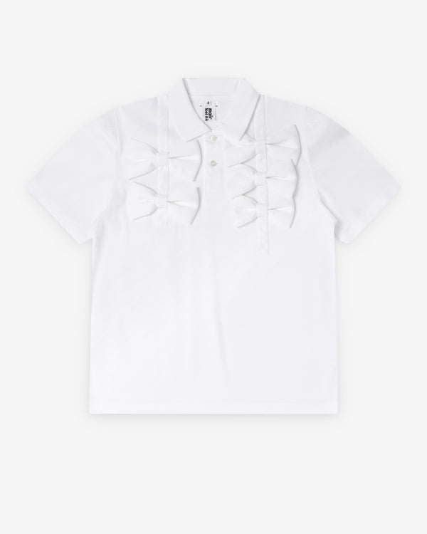 Noir Kei Ninomiya - Women's Bow Polo Shirt - (White)