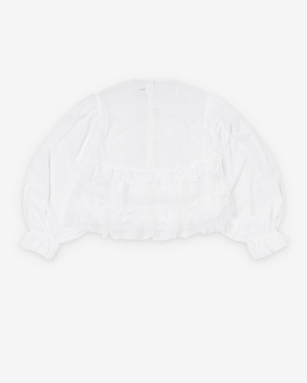 Noir Kei Ninomiya - Women's Draped Sleeve Blouse - (White)