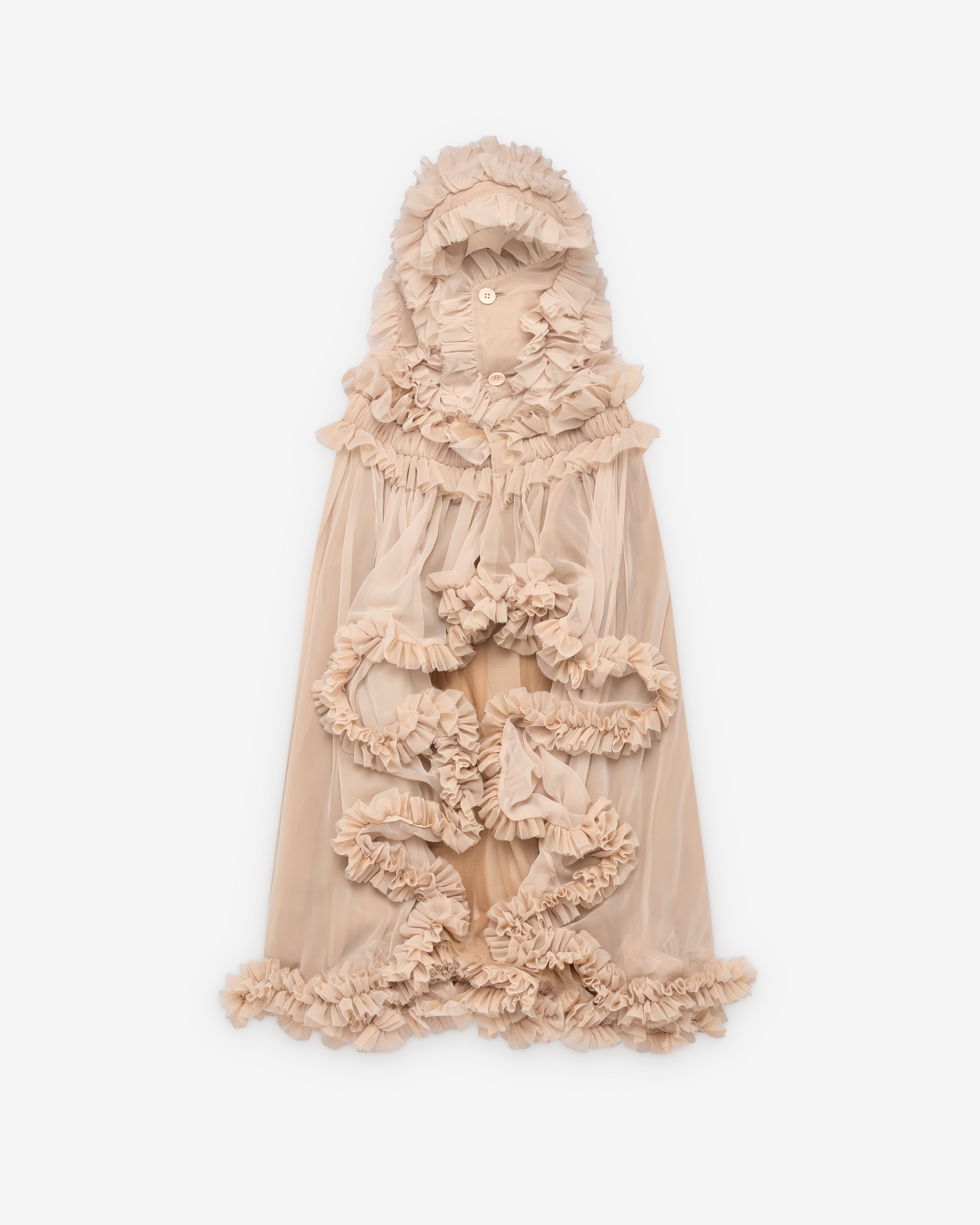 Noir Kei Ninomiya: Women's Georgette Jacket (Beige) | Dover Street