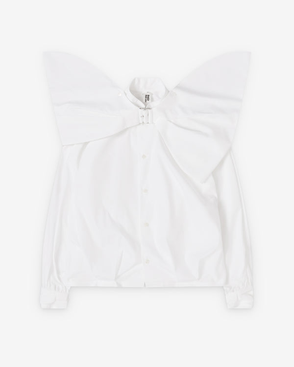 Noir Kei Ninomiya - Women's Large Bow Blouse - (White)