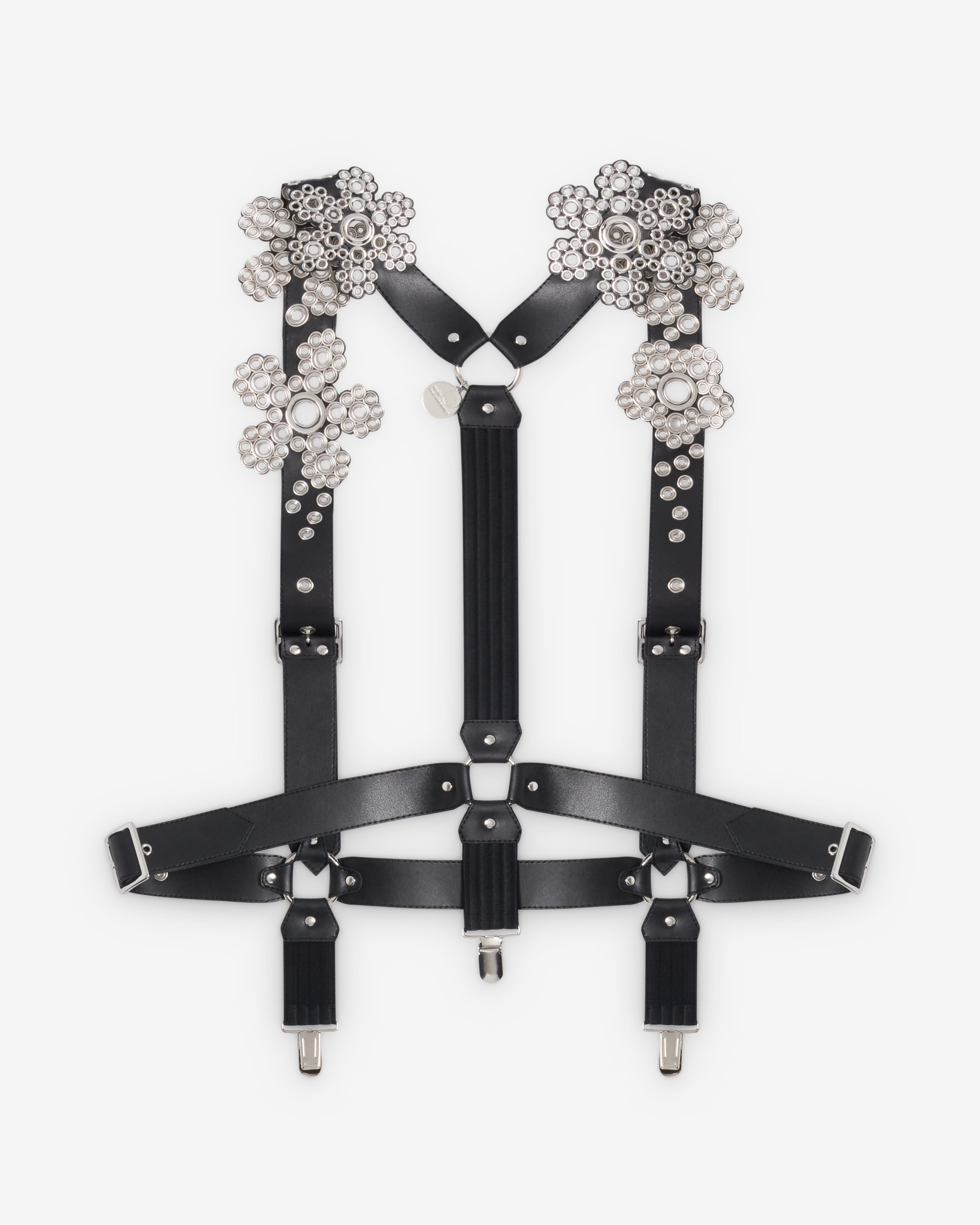 Noir Kei Ninomiya: Women's Floral Suspender Vest (Black) | Dover