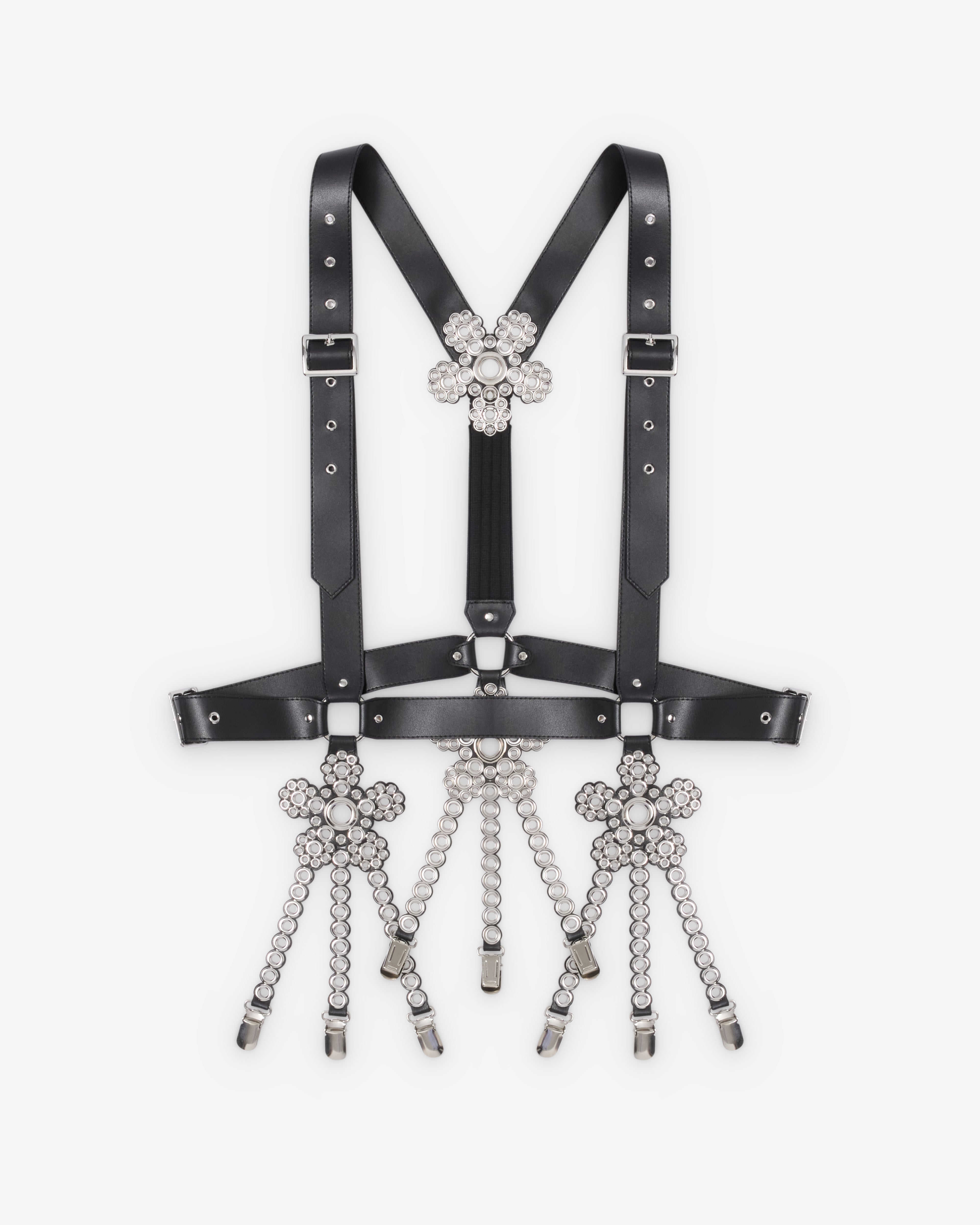 Noir Kei Ninomiya: Women's Floral Suspender Vest (Black) | Dover