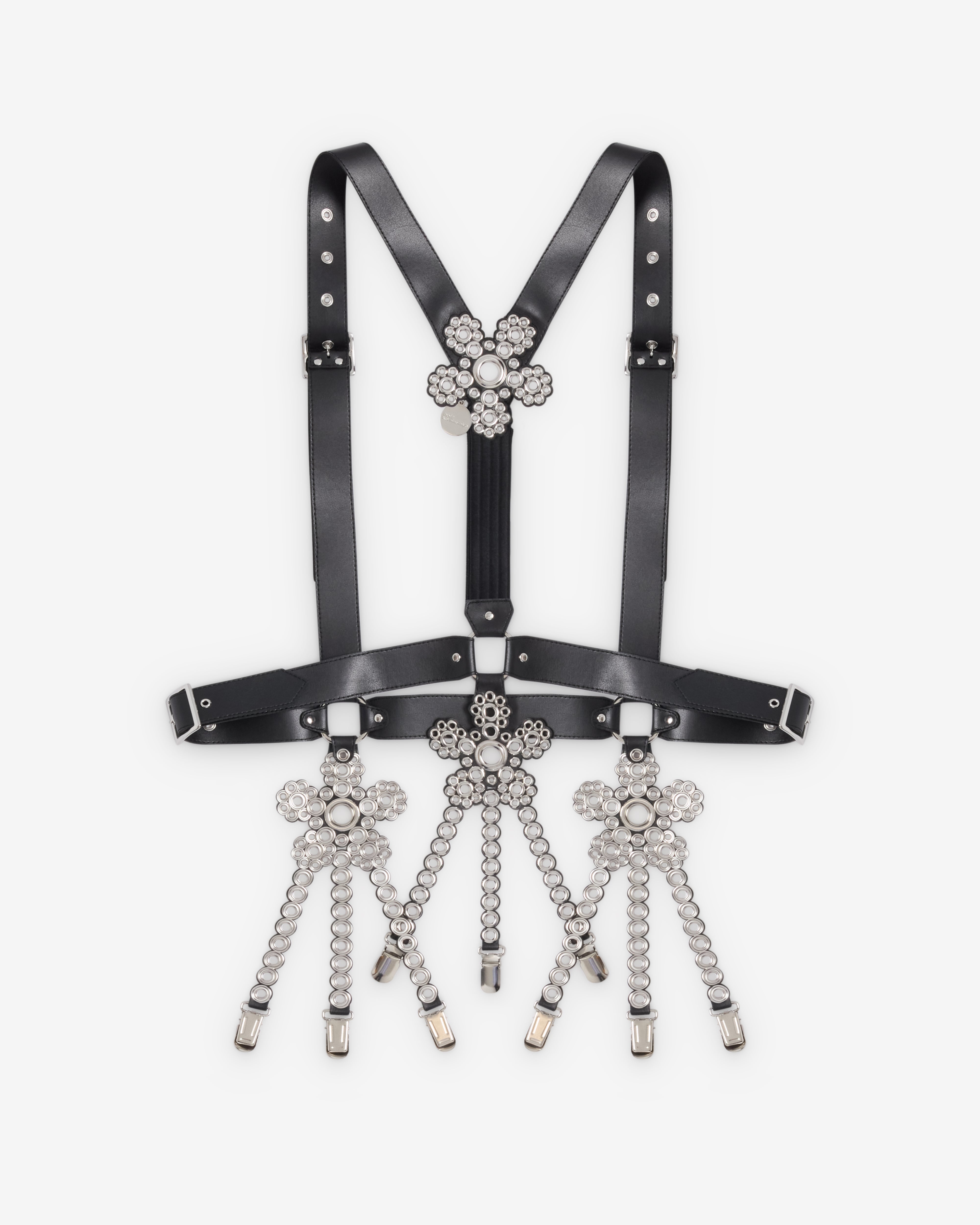 Noir Kei Ninomiya: Women's Floral Suspender Vest (Black) | Dover
