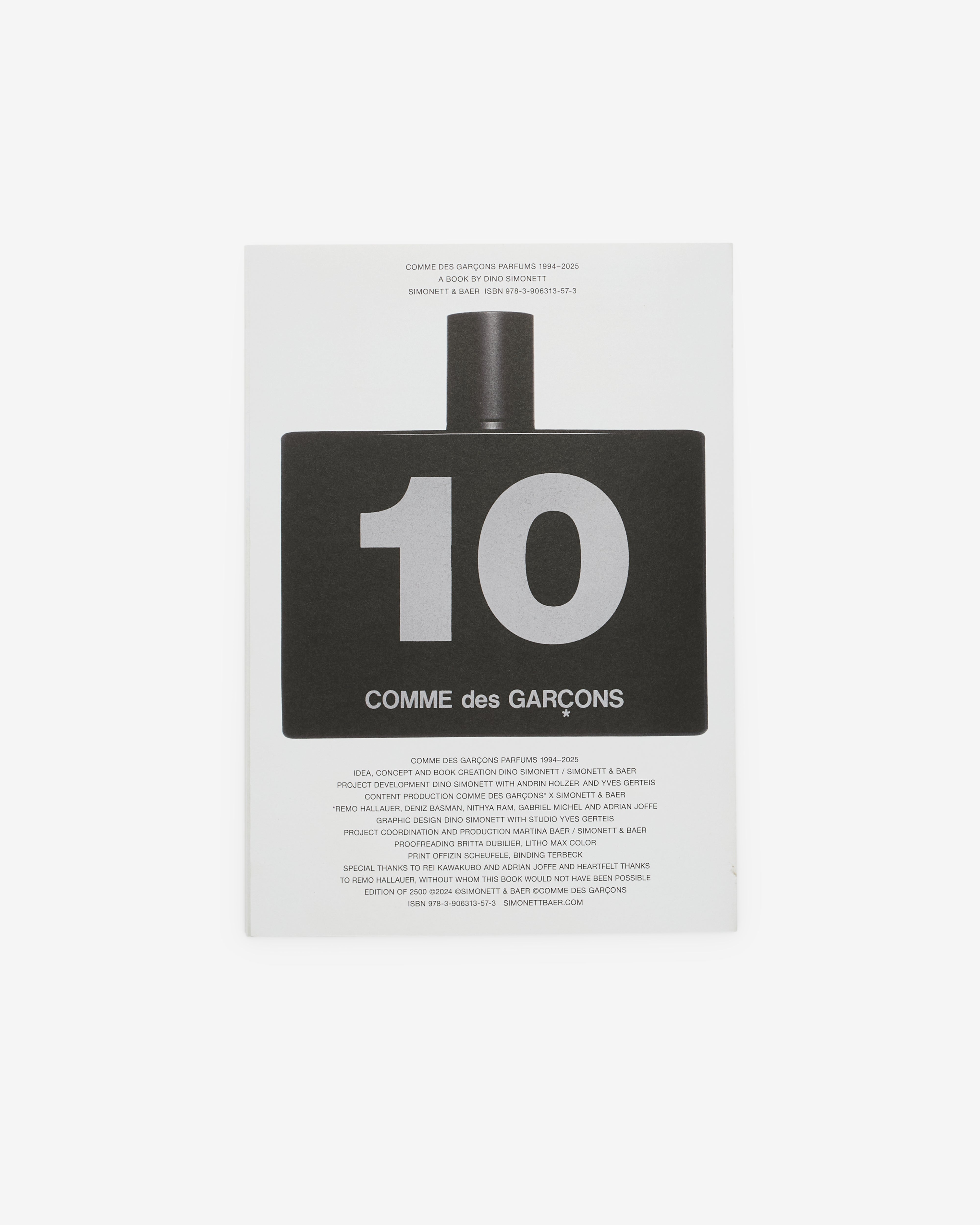 COMME des GARÇONS PARFUMS 1994-2025 香水 本 Comme des Garçons Parfums: 1994-2025 A Book By Dino Simonett