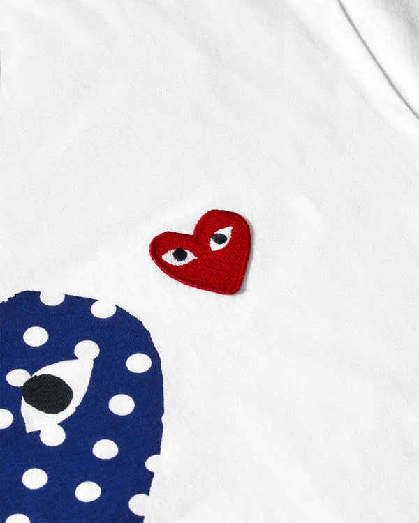 Play - Polka Dot Double Heart T-Shirt - (White)